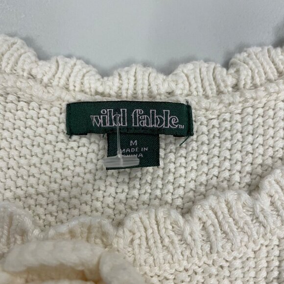 Wild Fable Womens Tight Knit Sweater Dress Sleeveless Cream Size Medium - Picture 8 of 9